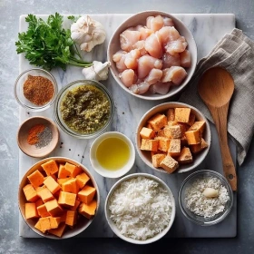 Cooking process for Roasted Sweet Potato Salad showing technique and proper timing