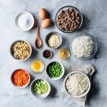 Perfectly cooked Beef Fried Rice served and ready to eat - final result