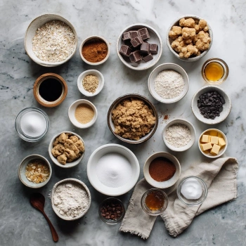 Perfectly cooked Brown Butter Coffee Toffee Cookies served and ready to eat - final result