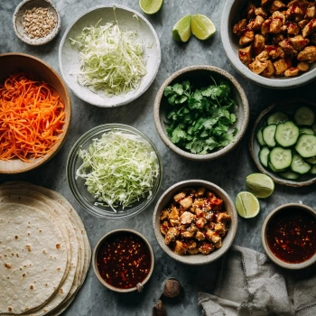 Perfectly cooked Sweet Chili Chicken Wraps served and ready to eat - final result