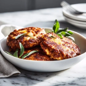 Cheesy Pizza Burgers recipe