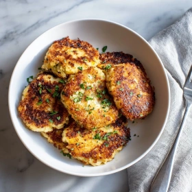 Cooking process for Savory Cheese Patties showing technique and proper timing