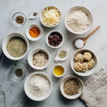 Perfectly cooked Savory Cheese Patties served and ready to eat - final result